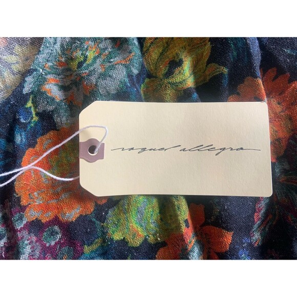 Raquel Allegra Silk Gauze Floral Halter Tank Top in Multi Size 1/S BRAND NEW - Picture 3 of 7